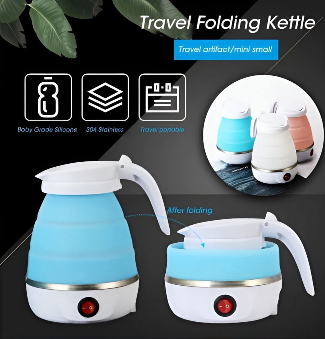 Silicone Foldable/Portable Mini Electric Kettle (with Box Packing)